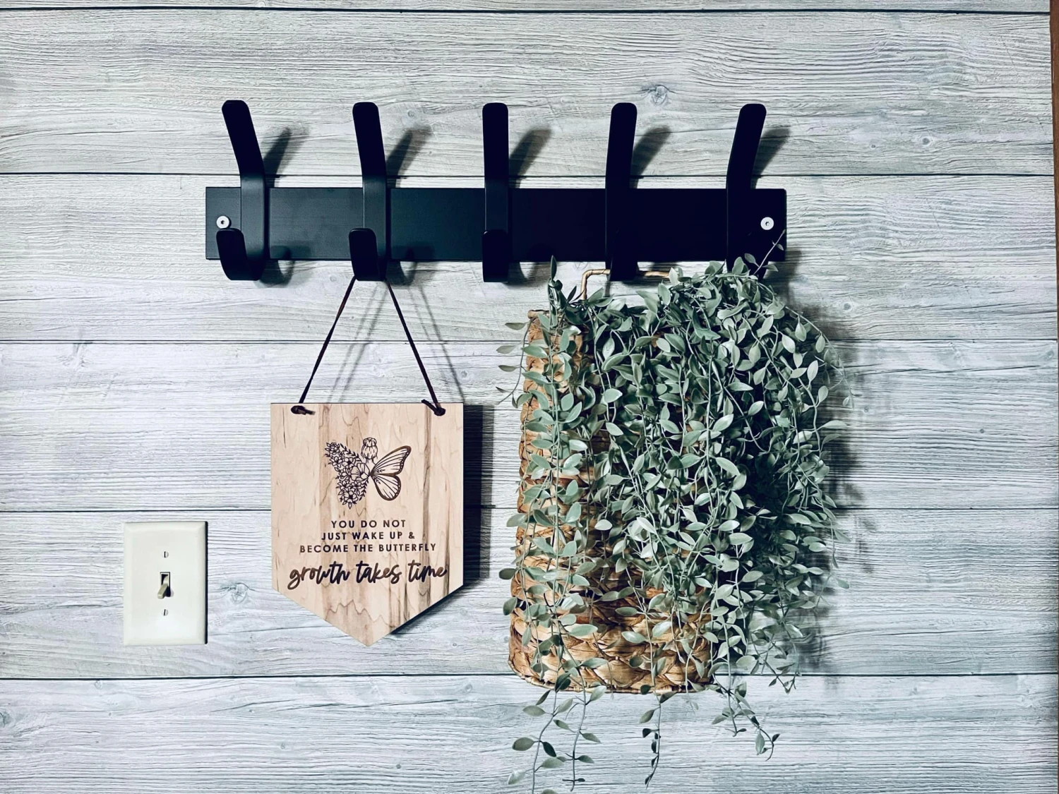 Growth Takes Time" Engraved Maple Wood Sign - Inspirational Wall Decor - Butterfly And Floral Design - Motivational Gift For Home Or Office 7 Growth Takes Time" Engraved Maple Wood Sign - Inspirational Wall Decor - Butterfly And Floral Design - Motivational Gift For Home Or Office - Image 7