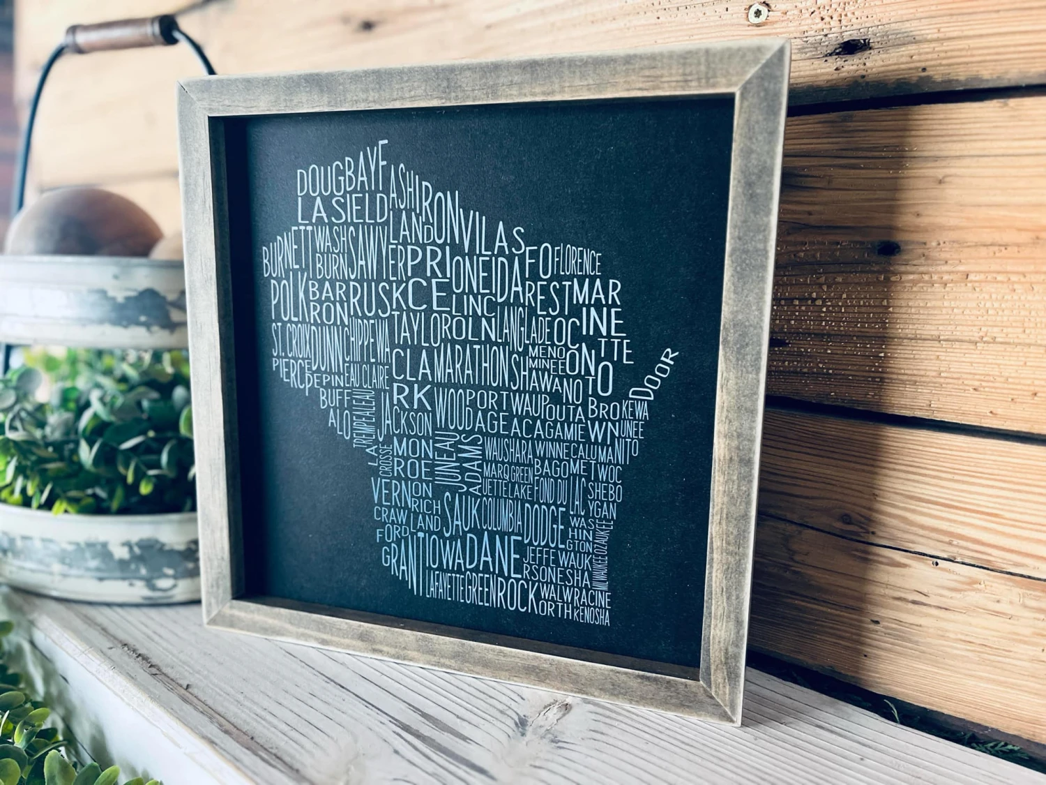 Wisconsin Counties Word Art Sign 8 Wisconsin Counties Word Art Sign - Image 8