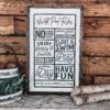 Pool Rules Sign | Personalized Farmhouse Home Decor