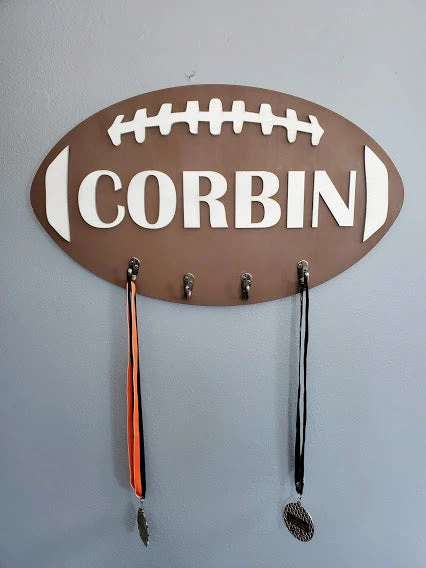 Personalized 3D Cutout Sports Decor Sign With Child's Name | Sports Medal Display 2 Personalized 3D Cutout Sports Decor Sign With Child's Name | Sports Medal Display - Image 2