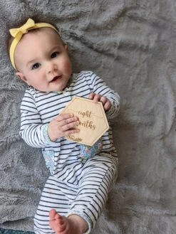 Monthly Milestone Discs For Baby Photos | Monthly Milestone Marker | Wood Month Sign