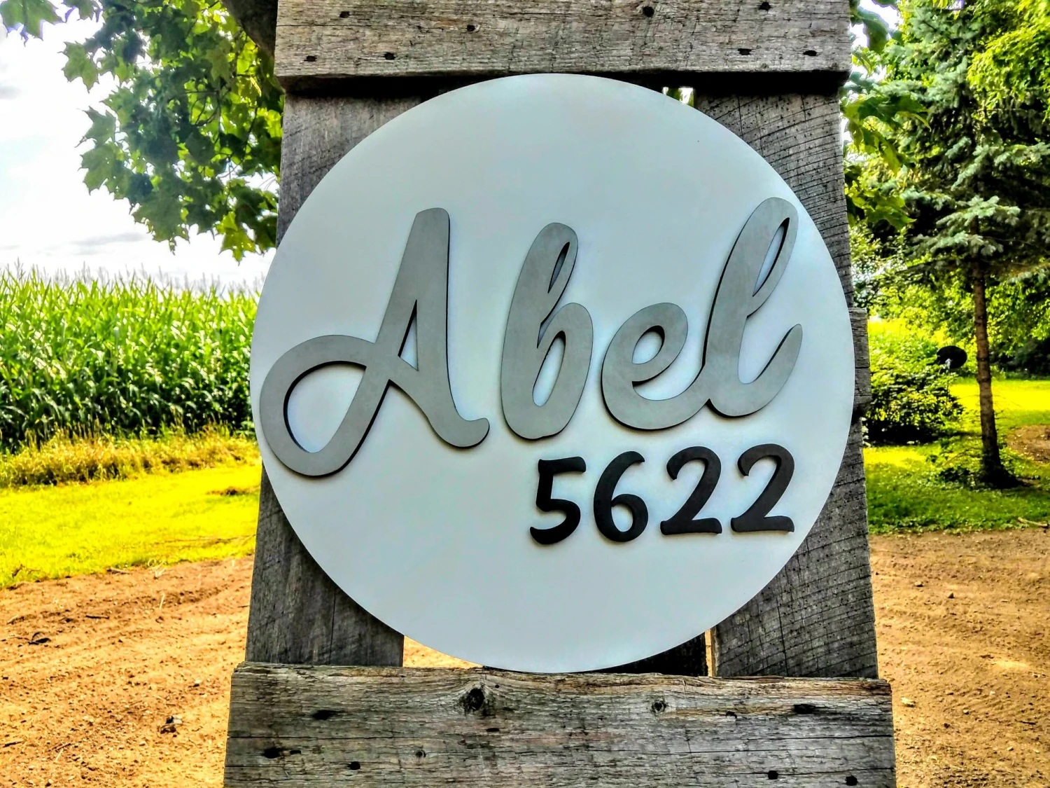 Custom Round 3D House Number Last Name Decor Cutout Sign 4 Custom Round 3D House Number Last Name Decor Cutout Sign - Image 4