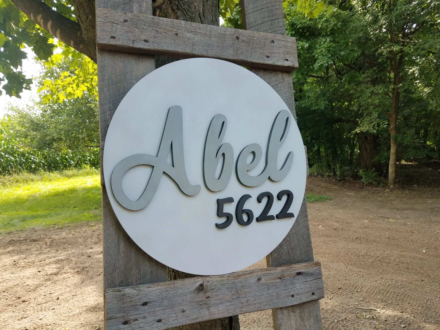 Custom Round 3D House Number Last Name Decor Cutout Sign 5 Custom Round 3D House Number Last Name Decor Cutout Sign - Image 5