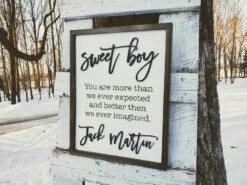 Personalized "Sweet Boy" Framed Nursery Sign -The Farmer’s Wife WI Deals Store sweetboy2