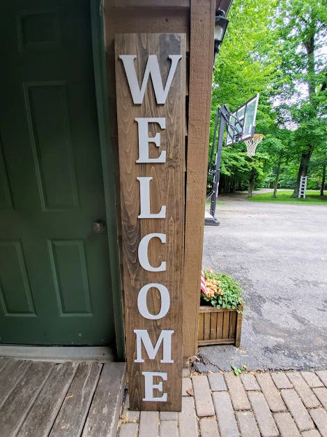 Raised Letter Welcome Sign | Vertical Welcome Sign | Rustic Front Porch Decor 1 Raised Letter Welcome Sign | Vertical Welcome Sign | Rustic Front Porch Decor