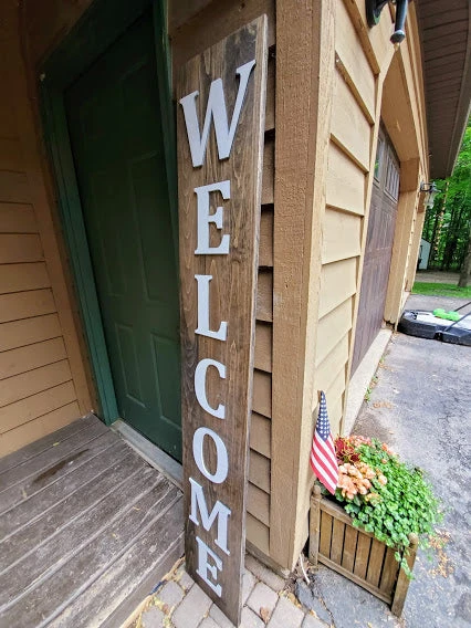 Raised Letter Welcome Sign | Vertical Welcome Sign | Rustic Front Porch Decor 2 Raised Letter Welcome Sign | Vertical Welcome Sign | Rustic Front Porch Decor - Image 2