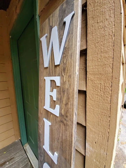 Raised Letter Welcome Sign | Vertical Welcome Sign | Rustic Front Porch Decor 3 Raised Letter Welcome Sign | Vertical Welcome Sign | Rustic Front Porch Decor - Image 3